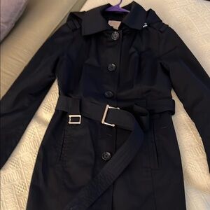 Sophisticated Black Trench Coat with Belt